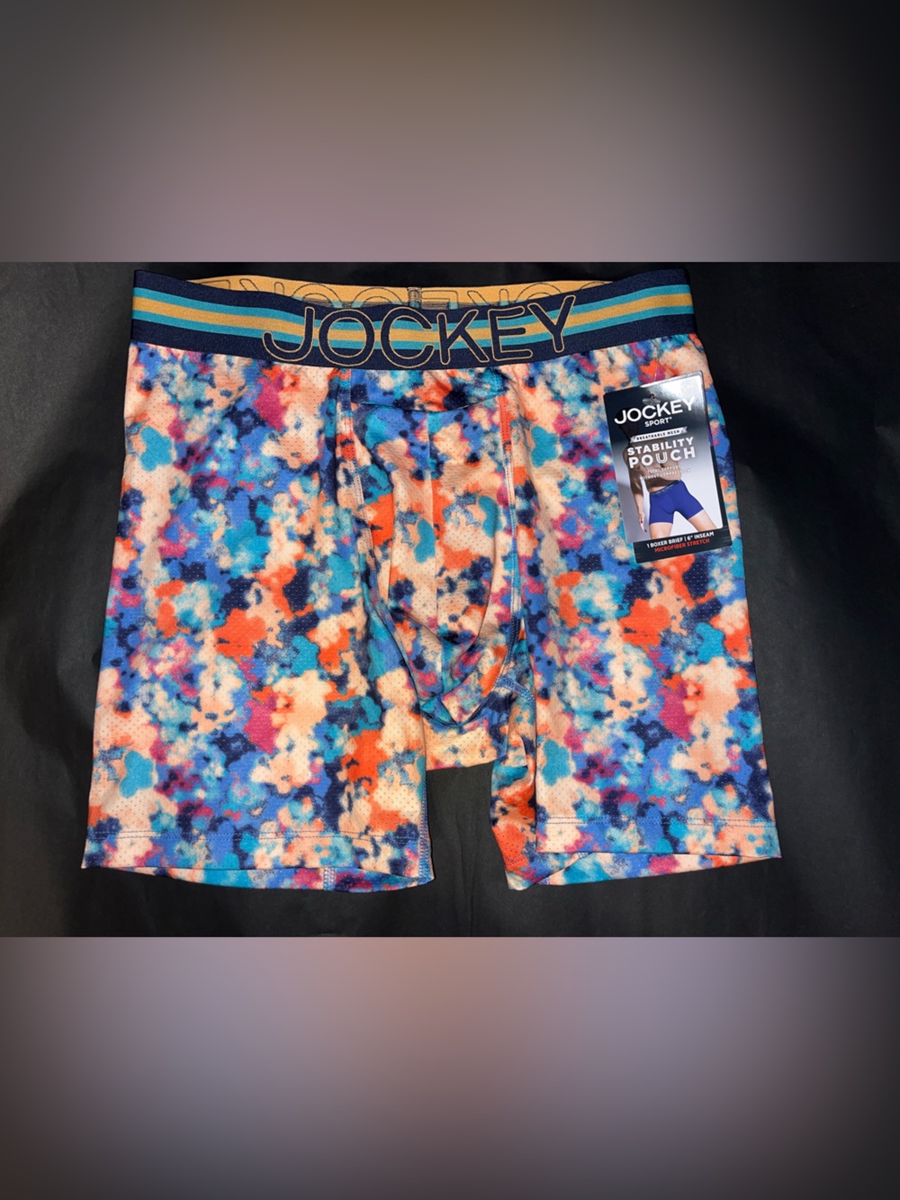 Jockey mens Multicolor Blue Orange Pink Print Leggings